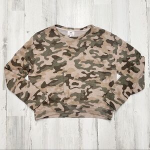 Sundry Camo Long Sleeve Crew Neck